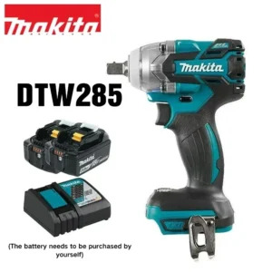 Makita DTW285 high torque impact wrench, wireless rechargeable handheld wrench, 18V lithium battery multifunctional tool