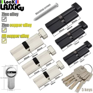 Family anti-theft door cylinder door, lock core door lock, zinc alloy copper alloy 60mm 70mm 80mm 90mm Lock cylinder 3keys 5keys - AliExpress