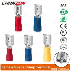Insulated cable lugs Female Red Blue Yellow