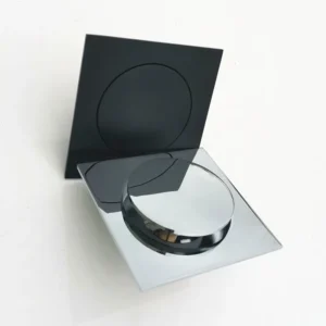 Black Brass Square Pop up Floor Drain High Quality