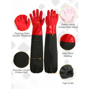 Rubber Gloves Extra-Long Waterproof