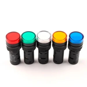 Panel Mount Signal Power Led Indicator Light Blue Green Red White Yellow Pilot Lamp