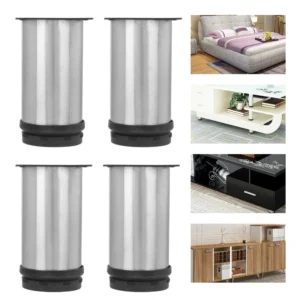 Pack Stainless Steel Furniture Legs Round