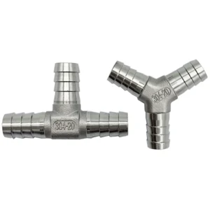Hose Barb Tee Y T L Type 3 Way 304