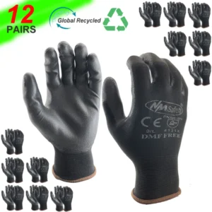 Safety Mechanic Work Gloves Coated PU