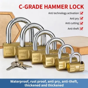 Home Improvement Padlocks with 3 Keys