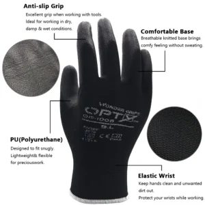safety coated work gloves,
